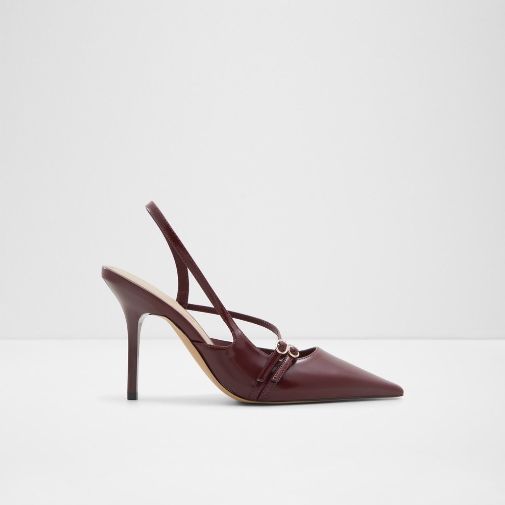 Etheria Burgundy Slingback Heels